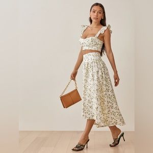 Reformation JUNIE Lienen 2 Piece